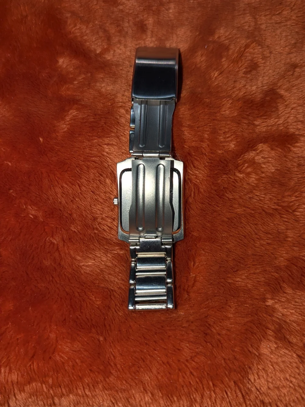 Men's Classic Silver Square-Face Stainless Steel Watch